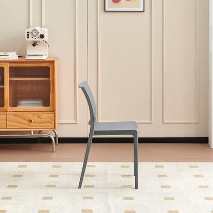 Silla Soho, Gris Oscuro, con Espaldar Cerrado y Diseño Minimalista