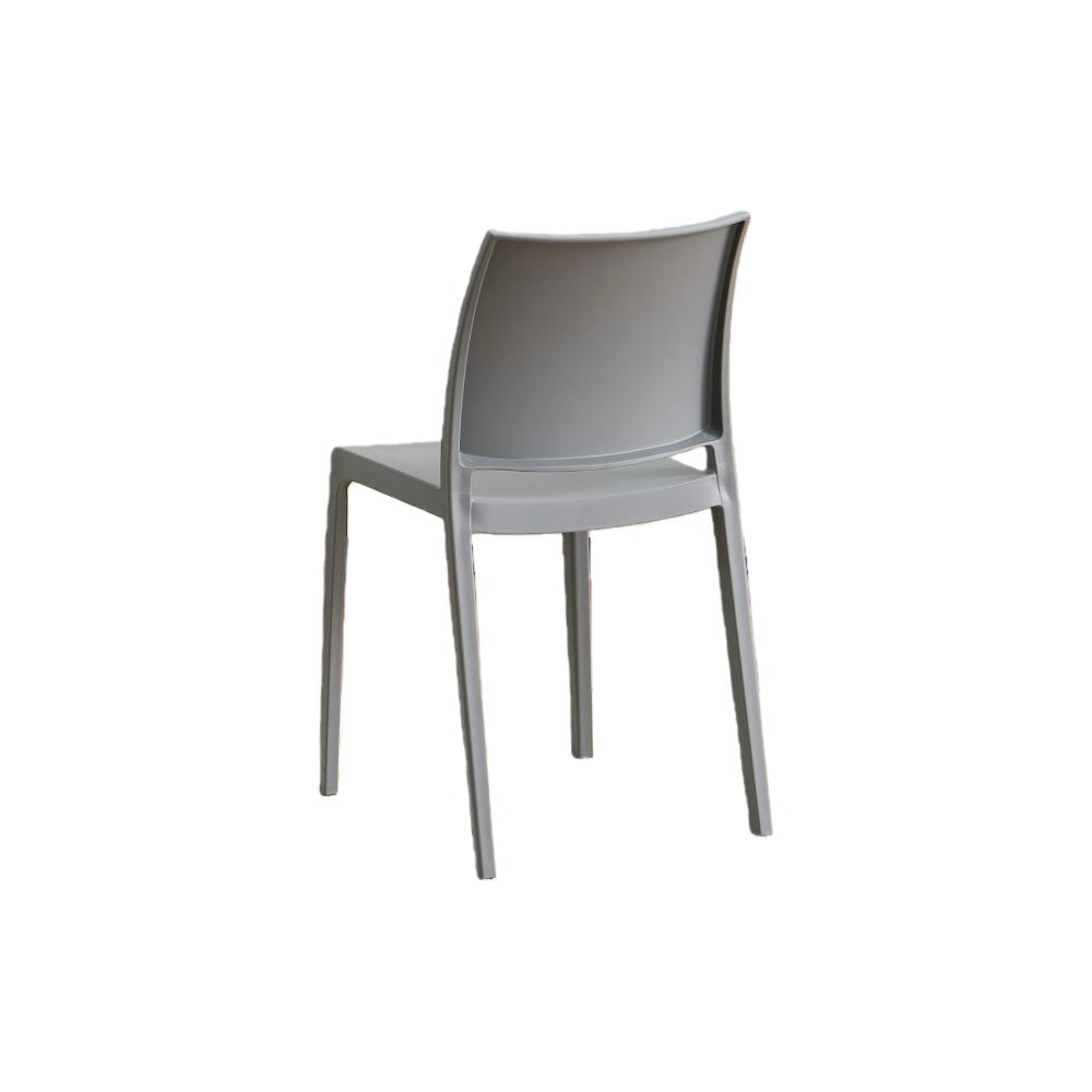 Set de 2 Sillas Soho, Gris Oscuro, con Espaldar Cerrado y Diseño Minimalista