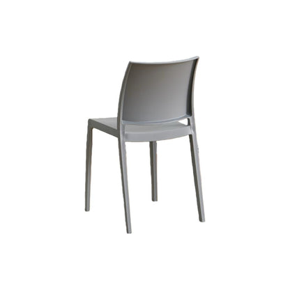 Set de 2 Sillas Soho, Gris Oscuro, con Espaldar Cerrado y Diseño Minimalista