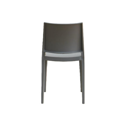 Silla Soho, Gris Oscuro, con Espaldar Cerrado y Diseño Minimalista