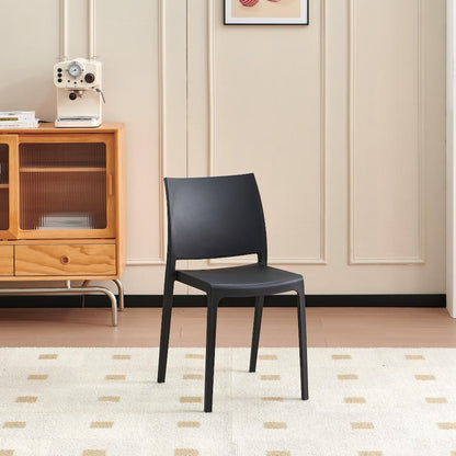Set de 6 Sillas Soho, Negro, con Espaldar Cerrado y Diseño Minimalista