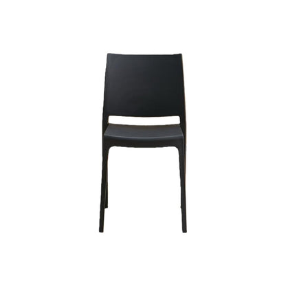 Set de 2 Sillas Soho, Negro, con Espaldar Cerrado y Diseño Minimalista