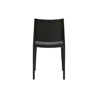 Set de 2 Sillas Soho, Negro, con Espaldar Cerrado y Diseño Minimalista
