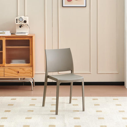 Set de 6 Sillas Soho, Taupe, con Espaldar Cerrado y Diseño Minimalista