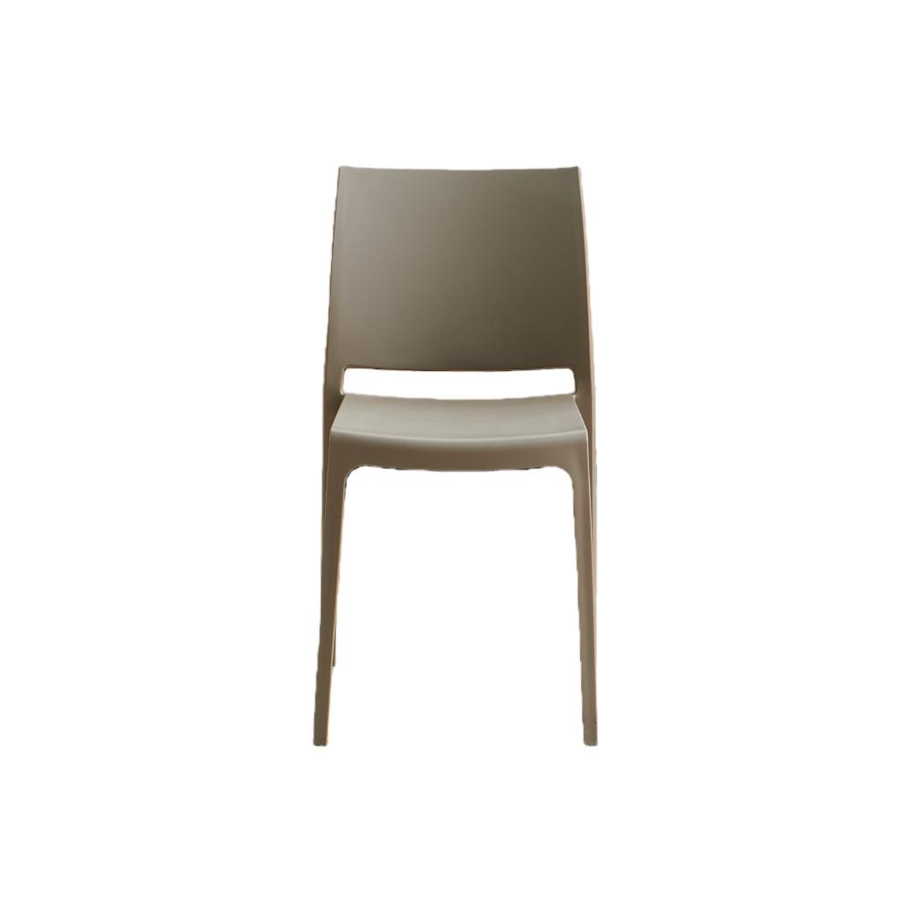 Set de 6 Sillas Soho, Taupe, con Espaldar Cerrado y Diseño Minimalista