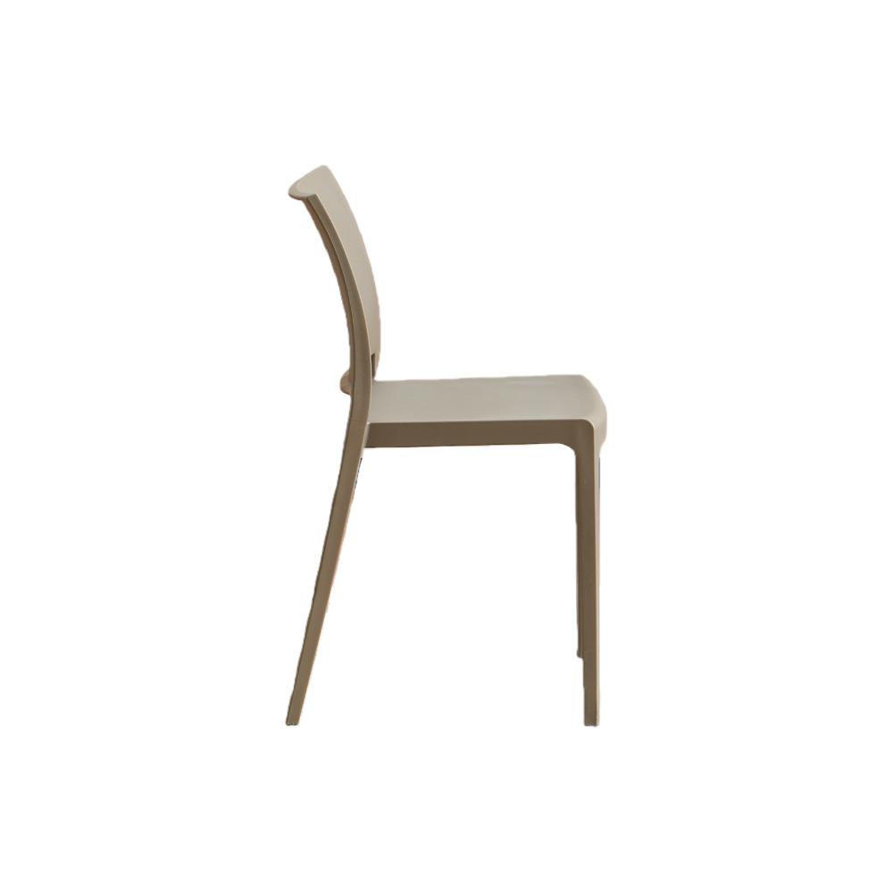 Set de 6 Sillas Soho, Taupe, con Espaldar Cerrado y Diseño Minimalista