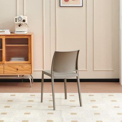 Set de 6 Sillas Soho, Taupe, con Espaldar Cerrado y Diseño Minimalista