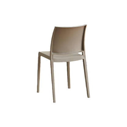 Set de 6 Sillas Soho, Taupe, con Espaldar Cerrado y Diseño Minimalista