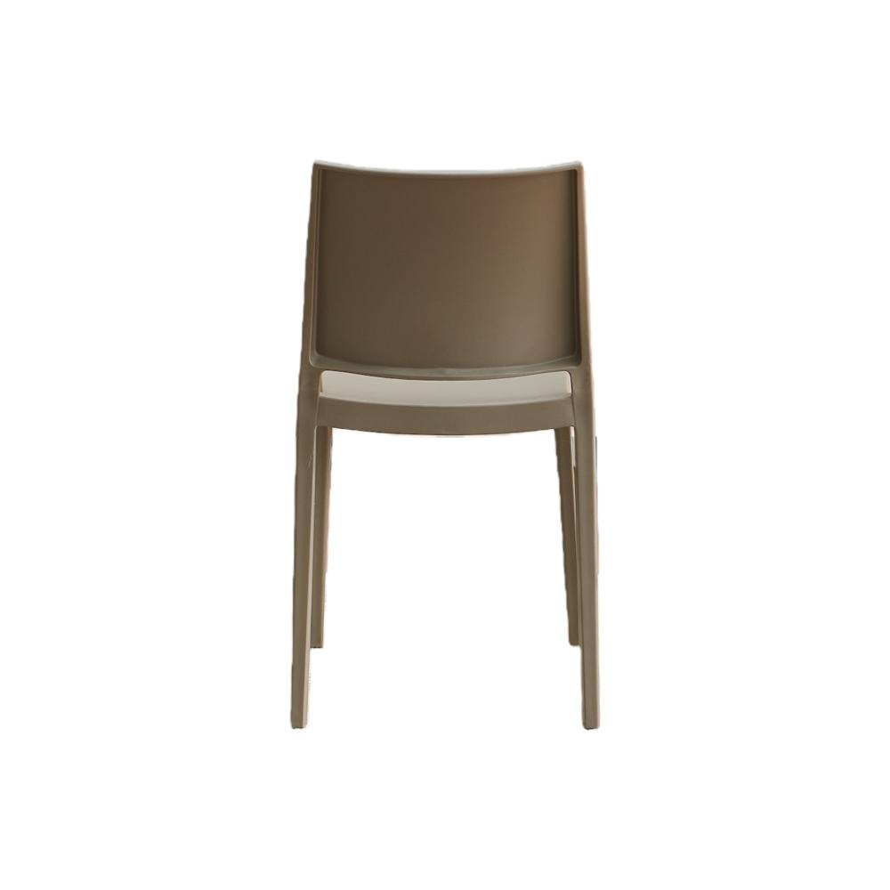 Set de 4 Sillas Soho, Taupe, con Espaldar Cerrado y Diseño Minimalista