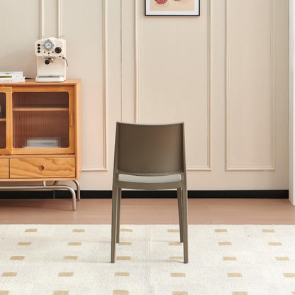 Set de 4 Sillas Soho, Taupe, con Espaldar Cerrado y Diseño Minimalista