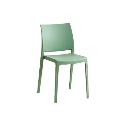 Set de 4 Sillas Soho, Verde, con Espaldar Cerrado y Diseño Minimalista