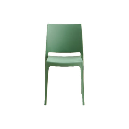 Set de 6 Sillas Soho, Verde, con Espaldar Cerrado y Diseño Minimalista