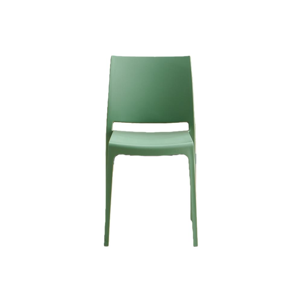 Set de 4 Sillas Soho, Verde, con Espaldar Cerrado y Diseño Minimalista