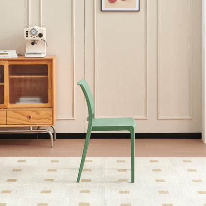 Set de 2 Sillas Soho, Verde, con Espaldar Cerrado y Diseño Minimalista