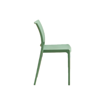 Set de 6 Sillas Soho, Verde, con Espaldar Cerrado y Diseño Minimalista