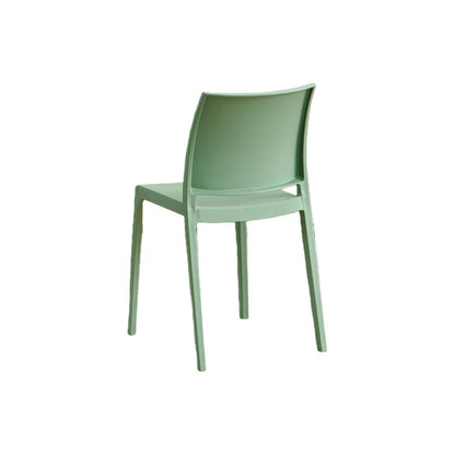 Set de 4 Sillas Soho, Verde, con Espaldar Cerrado y Diseño Minimalista