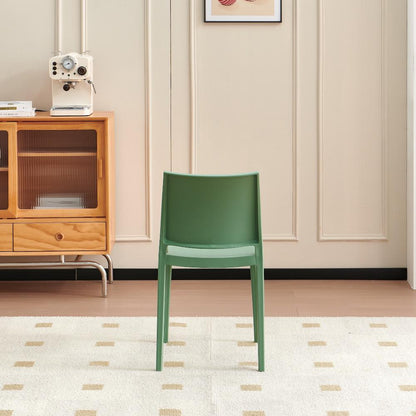 Set de 6 Sillas Soho, Verde, con Espaldar Cerrado y Diseño Minimalista