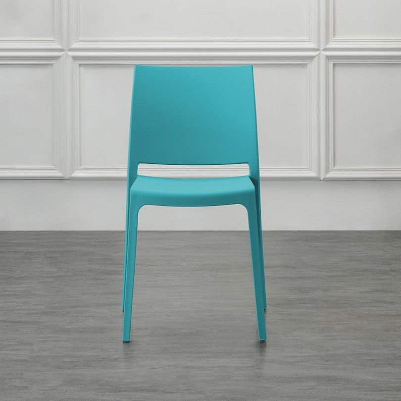 Set de 2 Sillas Soho, Azul Marino, con Espaldar Cerrado y Diseño Minimalista
