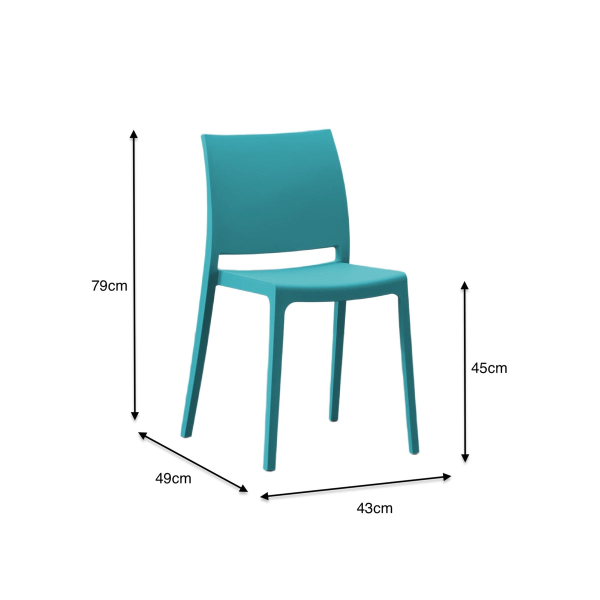 Silla Soho, Azul Marino, con Espaldar Cerrado y Diseño Minimalista