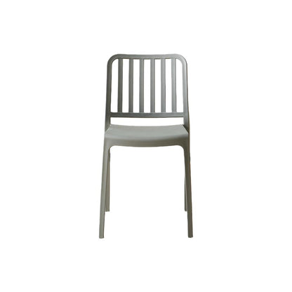 Silla Brooklyn, Gris Oscuro, con Espaldar en Rayas y Diseño Minimalista, detalle de acabado