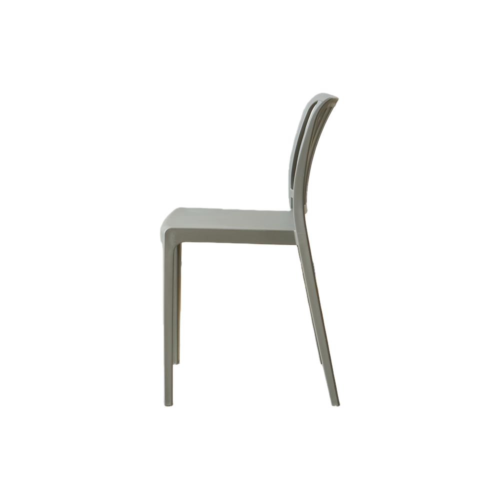 Silla Brooklyn, Gris Oscuro, con Espaldar en Rayas y Diseño Minimalista, vista superior