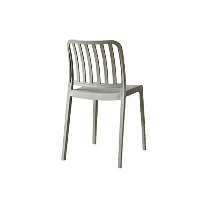 Silla Brooklyn, Gris Oscuro, con Espaldar en Rayas y Diseño Minimalista, abierto