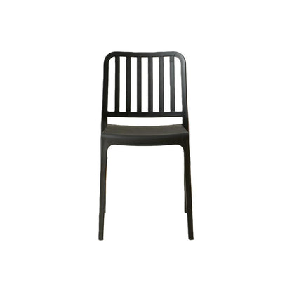 Set de 6 Sillas Brooklyn, Negro, con Espaldar en Rayas y Diseño Minimalista