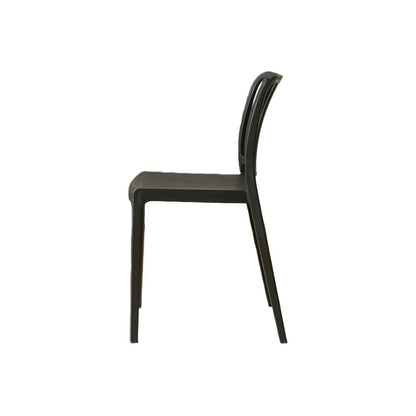 Set de 2 Sillas Brooklyn, Negro, con Espaldar en Rayas y Diseño Minimalista