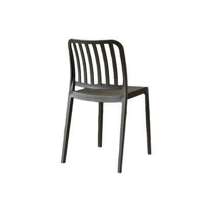 Set de 2 Sillas Brooklyn, Negro, con Espaldar en Rayas y Diseño Minimalista