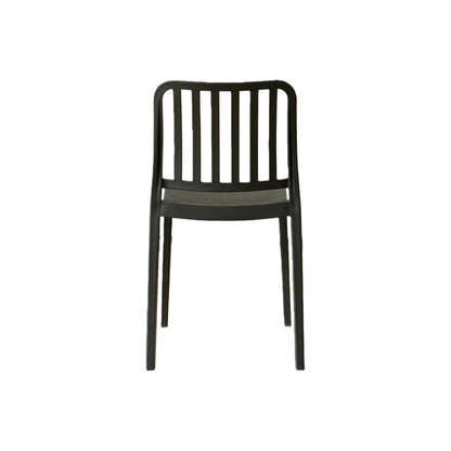 Set de 6 Sillas Brooklyn, Negro, con Espaldar en Rayas y Diseño Minimalista