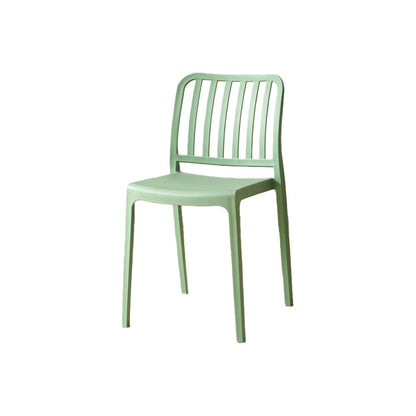 Set de 4 Sillas Brooklyn, Verde, con Espaldar en Rayas y Diseño Minimalista