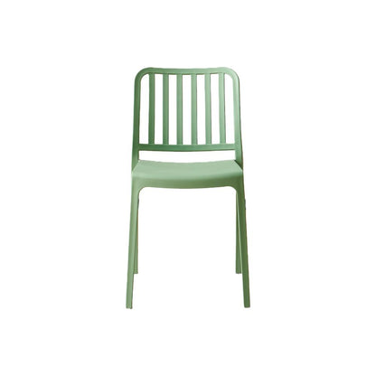 Set de 4 Sillas Brooklyn, Verde, con Espaldar en Rayas y Diseño Minimalista