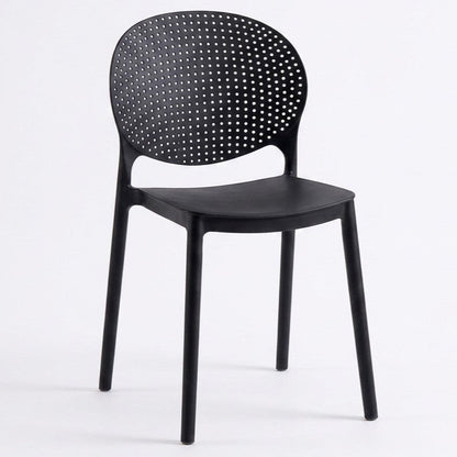 Silla Florida, Color Negro, con Espaldar y Diseño Moderno