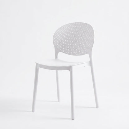 Silla Florida, Color Blanco, con Espaldar y Diseño Moderno X2