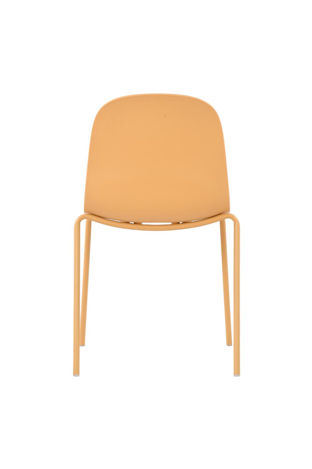 Set de 4 Sillas con Cojín Aiara, Color Amarillo, Diseño Moderno