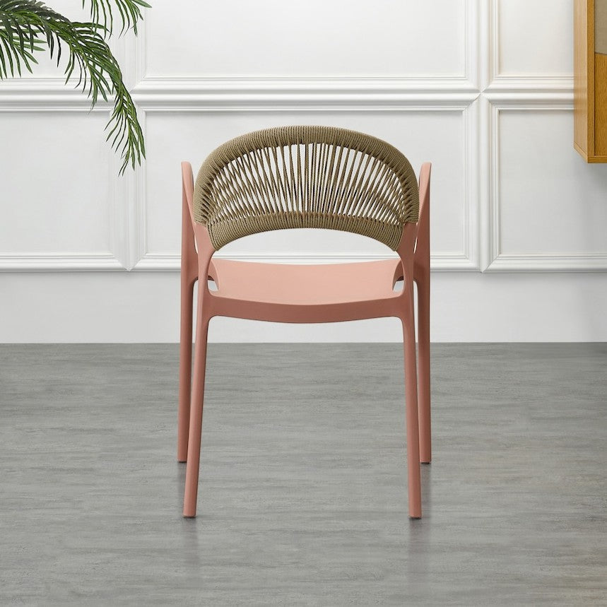 Silla Daytona, Salmón, con Espaldar, Reposa Brazos y Diseño Minimalista