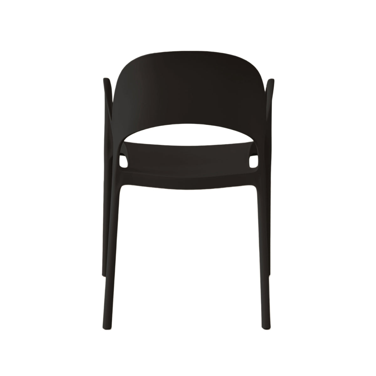 Silla Bremen, Negra, con Espaldar, Reposa Brazos y Diseño Minimalista