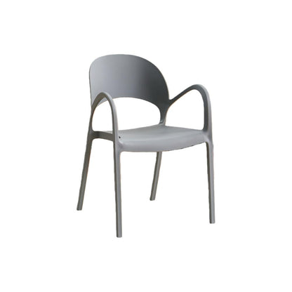 Silla Bremen, Gris Oscuro, con Espaldar, Reposa Brazos y Diseño Minimalista, medidas