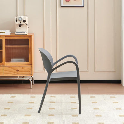 Silla Bremen, Gris Oscuro, con Espaldar, Reposa Brazos y Diseño Minimalista, detalle