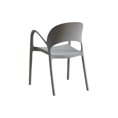 Silla Bremen, Gris Oscuro, con Espaldar, Reposa Brazos y Diseño Minimalista, abierto