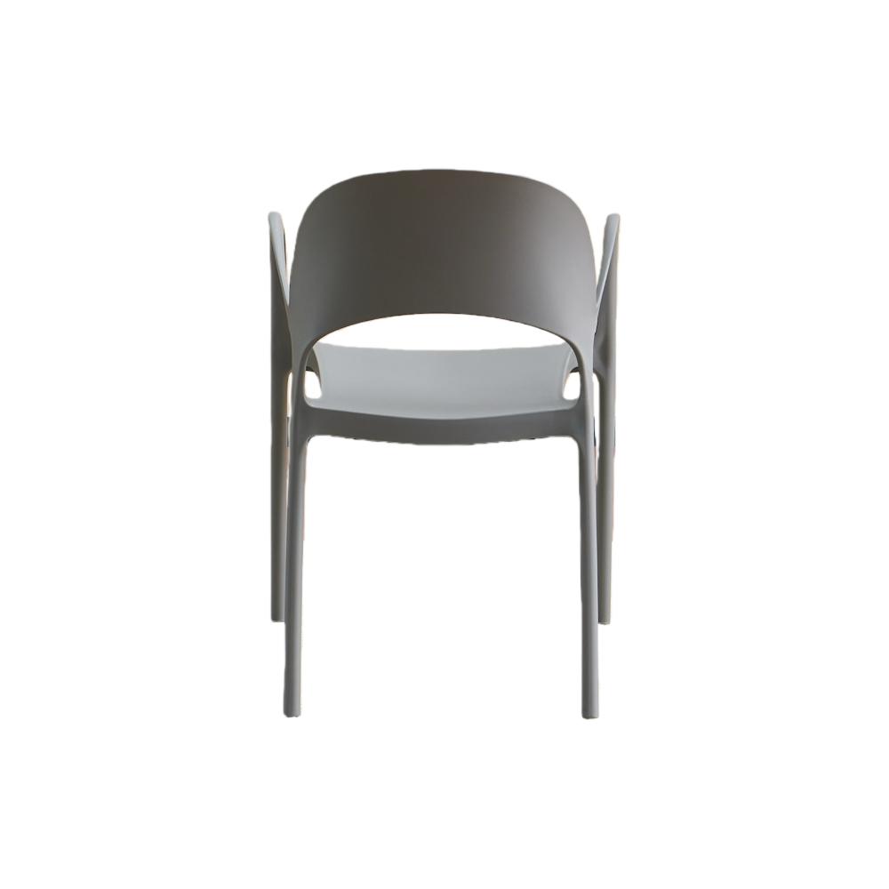 Silla Bremen, Gris Oscuro, con Espaldar, Reposa Brazos y Diseño Minimalista, detalle interior