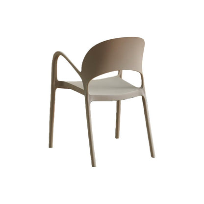 Set de 4 Sillas Bremen, Taupe, con Espaldar, Reposa Brazos y Diseño Minimalista