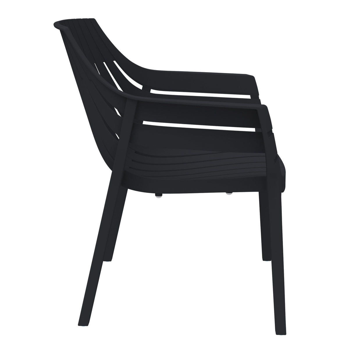 Silla con Brazos Arena, Negro, con Espaldar y Diseño Moderno