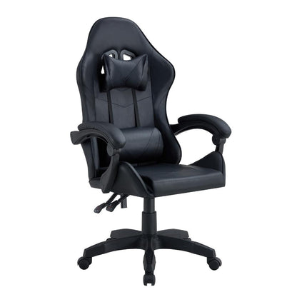 Combo gamer Mind con escritorio negro de luz led y silla gamer reclinable - detalle de acabado
