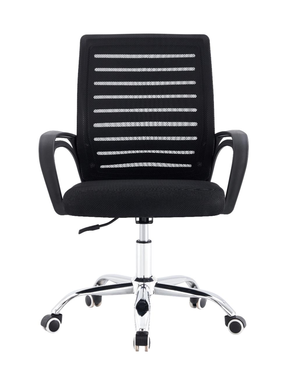 Silla de Escritorio Apex, Negro, ergonómica con reposabrazos, vista lateral