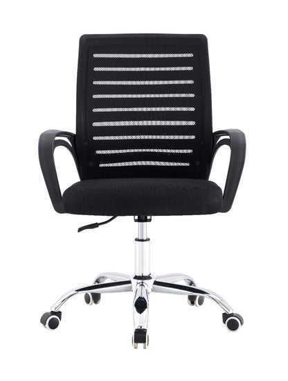 Silla de Escritorio Apex, Negro, ergonómica con reposabrazos, vista lateral