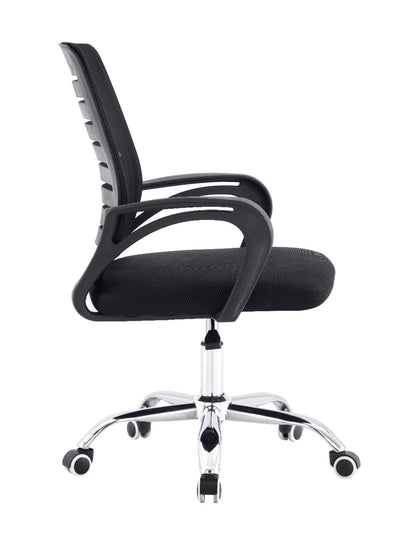 Silla de Escritorio Apex, Negro, ergonómica con reposabrazos, vista posterior