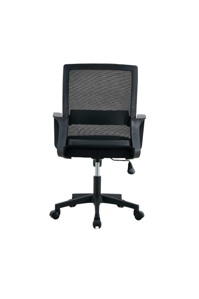 Silla de Escritorio Regal, Negro, ergonómica con reposabrazos, vista posterior