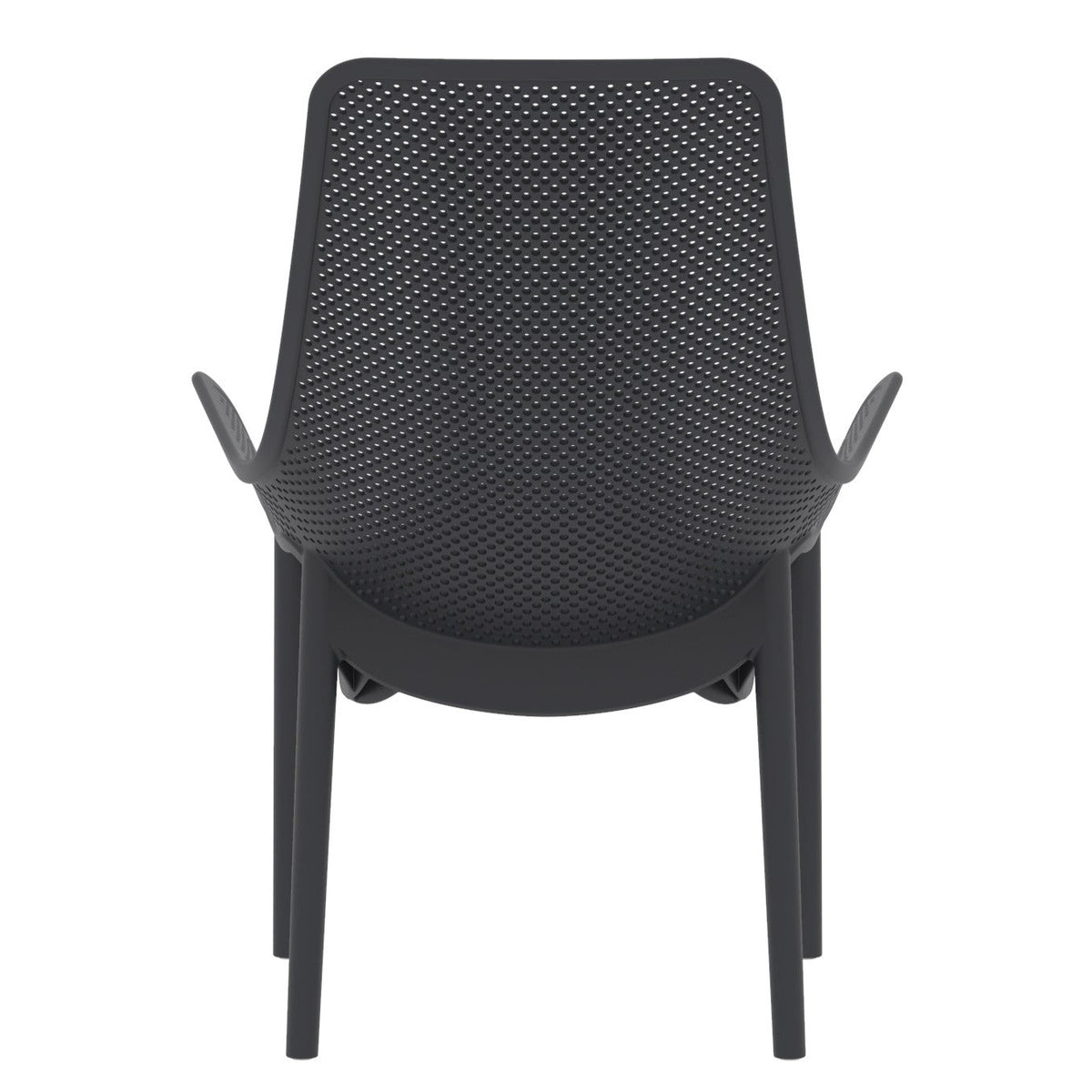 Set de 4 Sillas Lounge Mayorca, Negro, con Espaldar y Reposa Brazos