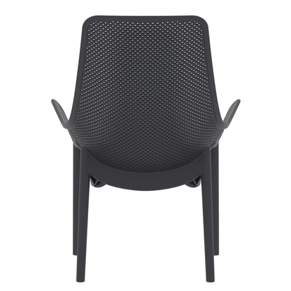 Set de 4 Sillas Lounge Mayorca, Negro, con Espaldar y Reposa Brazos